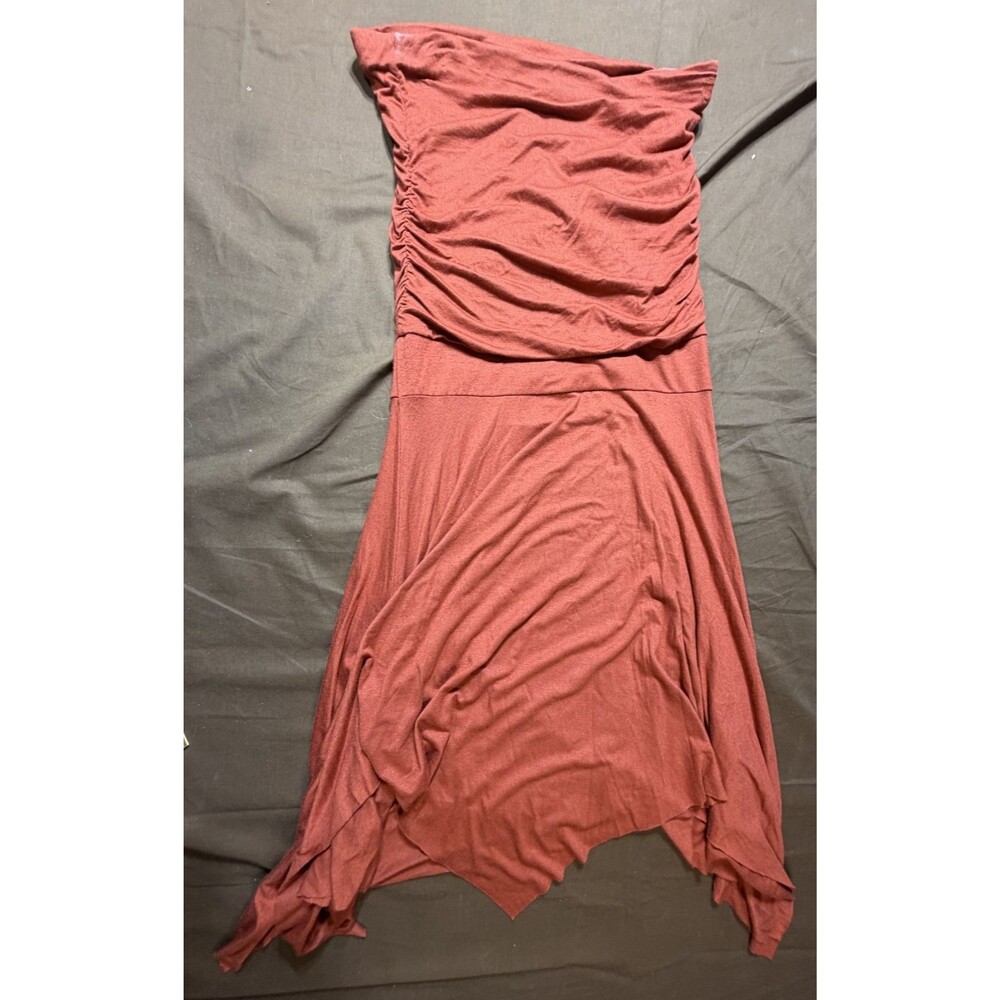 Tammy Mars Women's Coral Tube Mini Dress Ruched Bandeau Gathered Top XXS